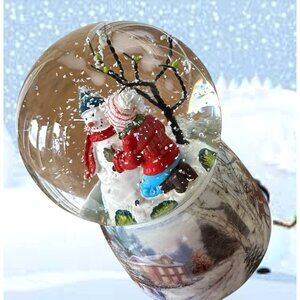 Frosty the Snowman Musical Snow Globe Romans Christmas Deer Snowball Fig…